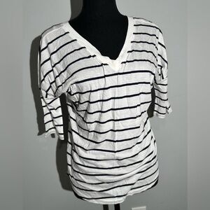 Express Black and White Stripes Blouse Size Small